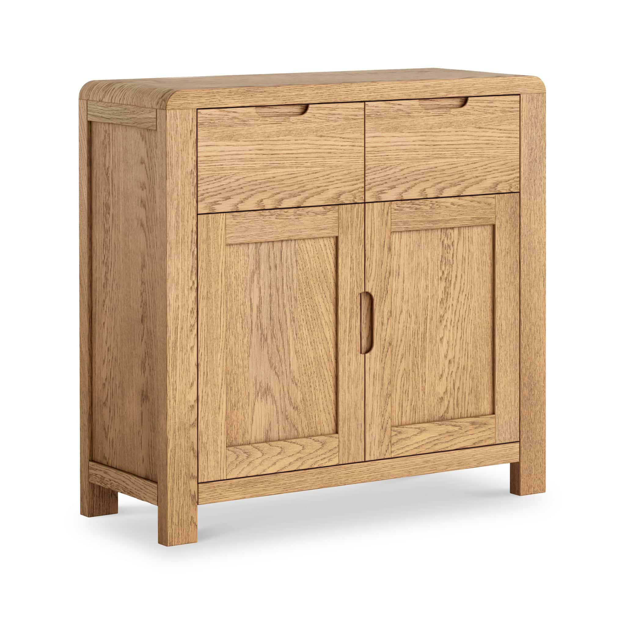 Penryn Oak 2 Door 2 Drawer Small Sideboard for Living Room | Roseland