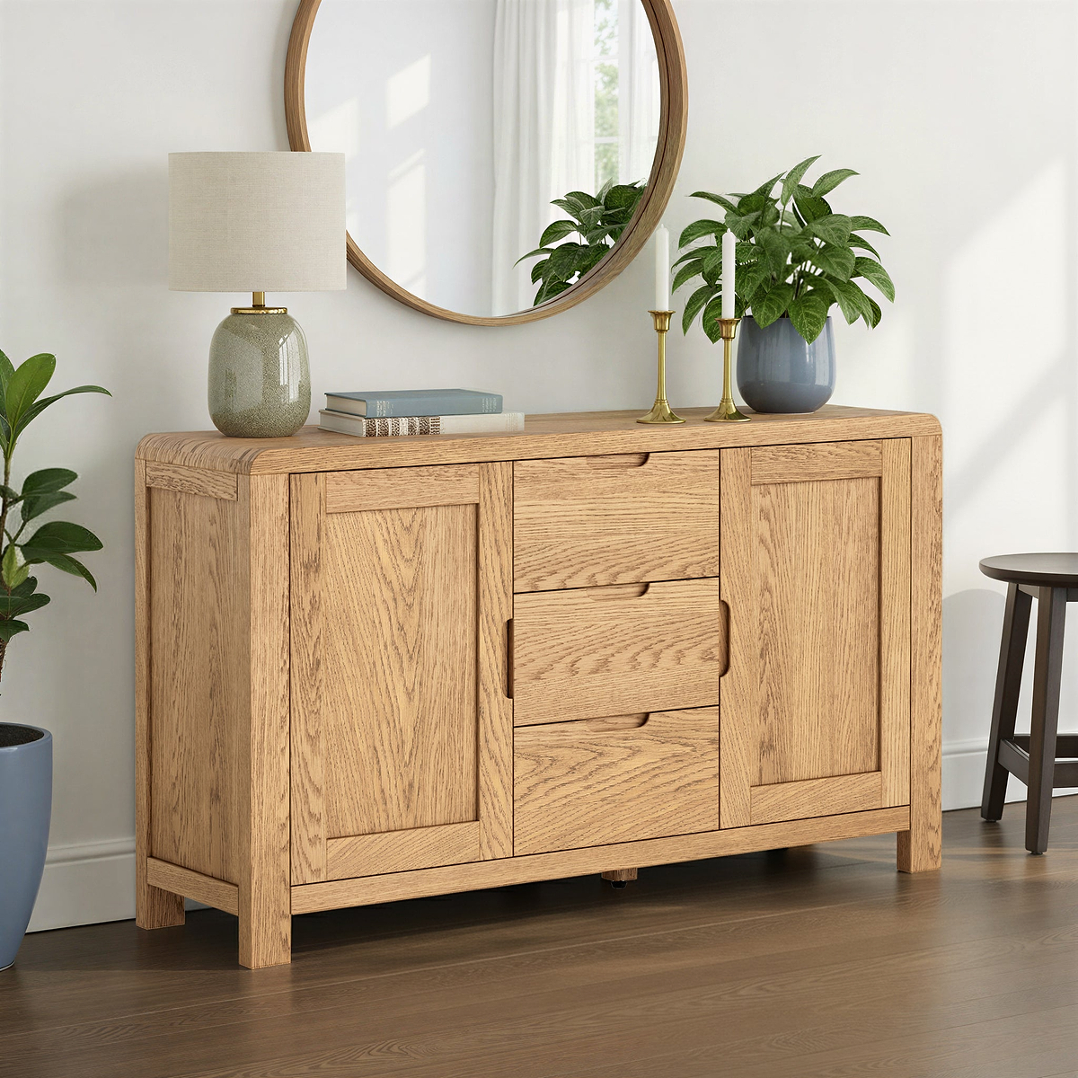 Penryn Oak Large Sideboard from Roseland Furniture