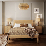Cavell Oak Natural Bed Frame Lifestyle