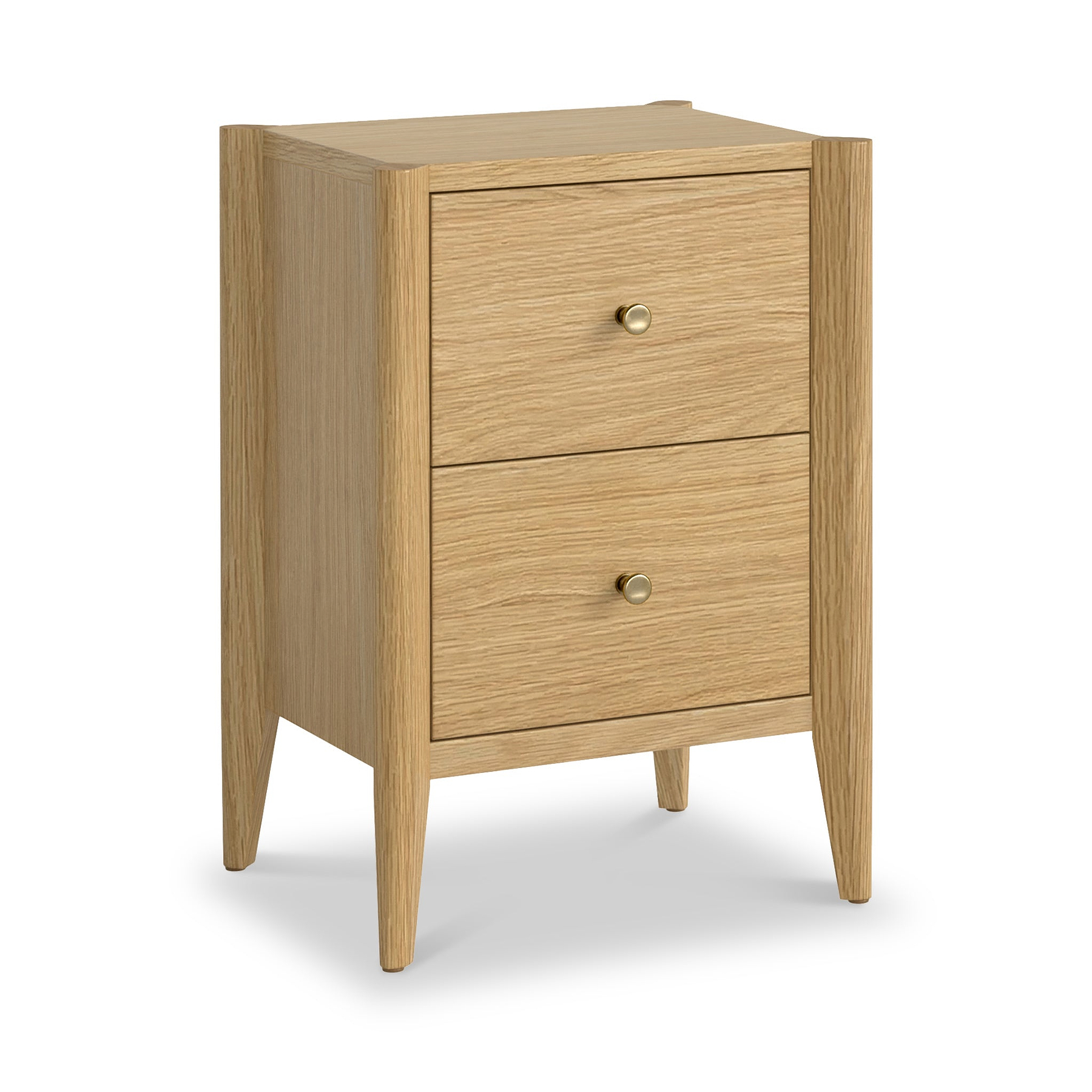 Cavell Oak 2 Drawer Bedside Natural  from Roseland Furniture