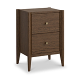 Cavell Oak 2 Drawer Bedside Brown from Roseland Furniture