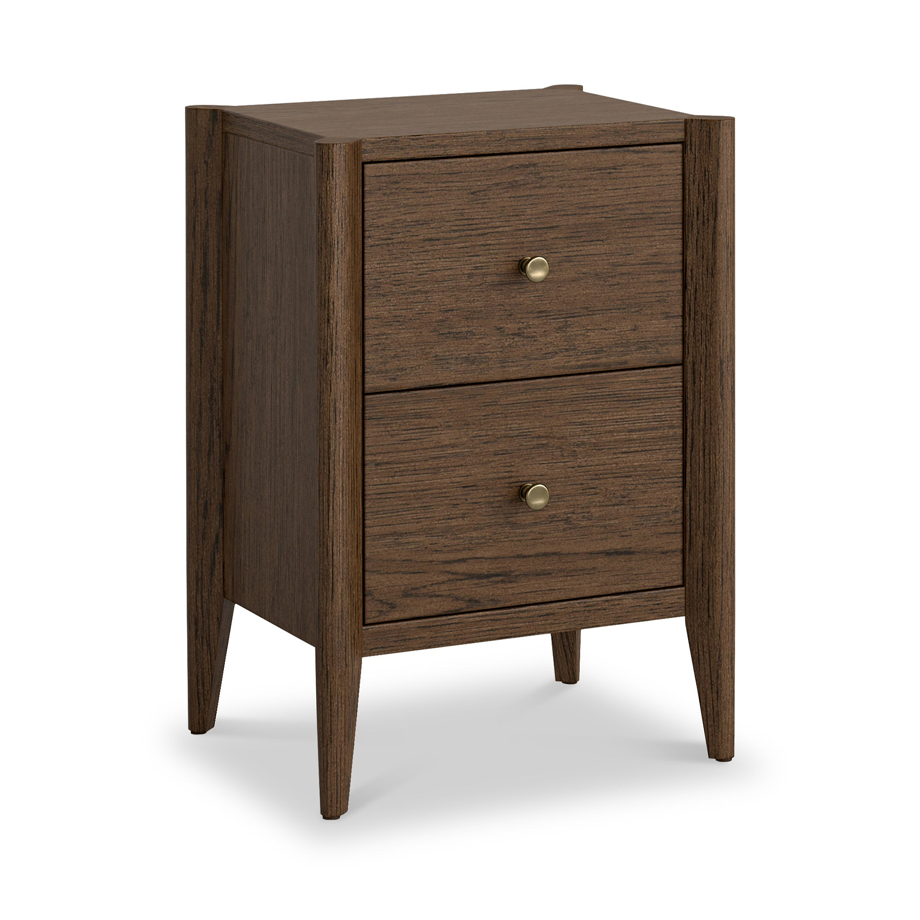 Cavell Oak 2 Drawer Bedside Brown from Roseland Furniture