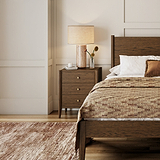 Cavell Oak Brown 3 Drawer Bedside Table Lifestyle