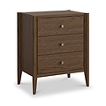 Cavell Oak 3 Drawer Bedside Brown from Roseland Furniture