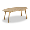 Flintham Oak Oval Coffee Table Dims from Roseland Furniture