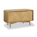 Flintham Oak 2 Door Corner TV Unit Dims from Roseland Furniture