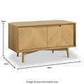 Flintham Oak 2 Door Corner TV Unit Dims from Roseland Furniture
