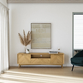 Flintham Oak 160cm Large TV Unit Lifestyle
