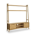 Flintham Oak 160cm Ladder Display and TV Unit Dims from Roseland Furniture