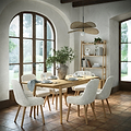 Flintham Oak 180-230cm Oval Extendable Dining Table Lifestyle