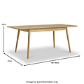Flintham Oak 140-190cm Ext Dining Table Dims from Roseland Furniture