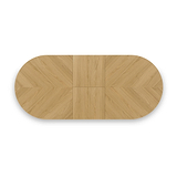 Flintham Oak 180-230cm Oval Extendable Dining Table Dims from Roseland Furniture