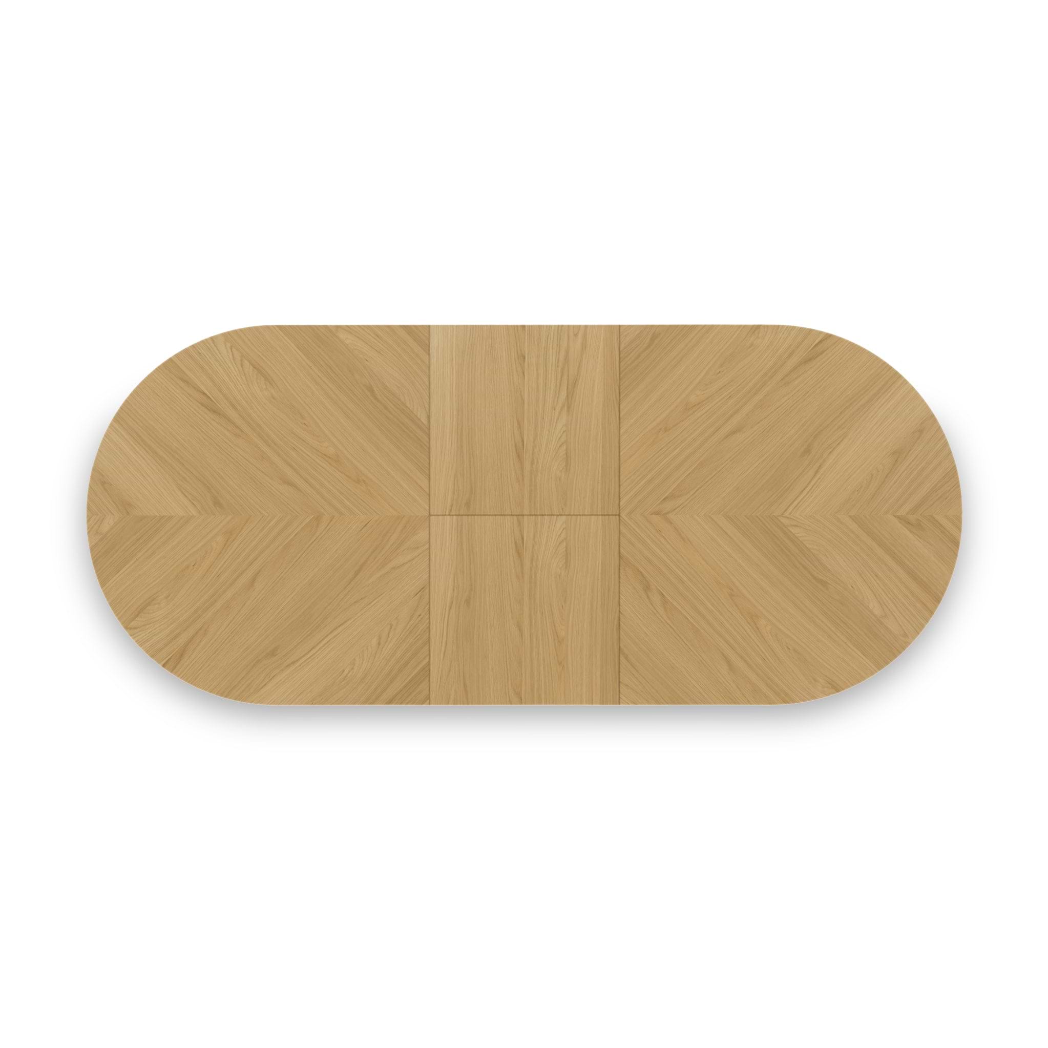 Flintham Oak 180-230cm Oval Extendable Dining Table Dims from Roseland Furniture