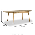 Flintham Oak 180-230cm Oval Extendable Dining Table Dims from Roseland Furniture