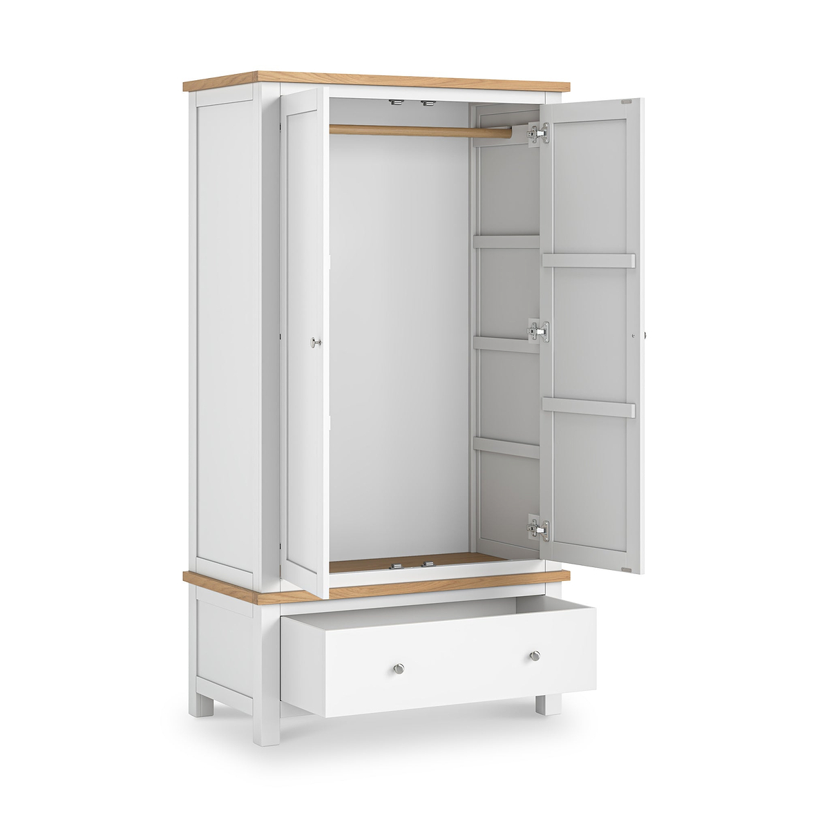 Farrow XL Double Wardrobe with Drawer from Roseland Furniture
