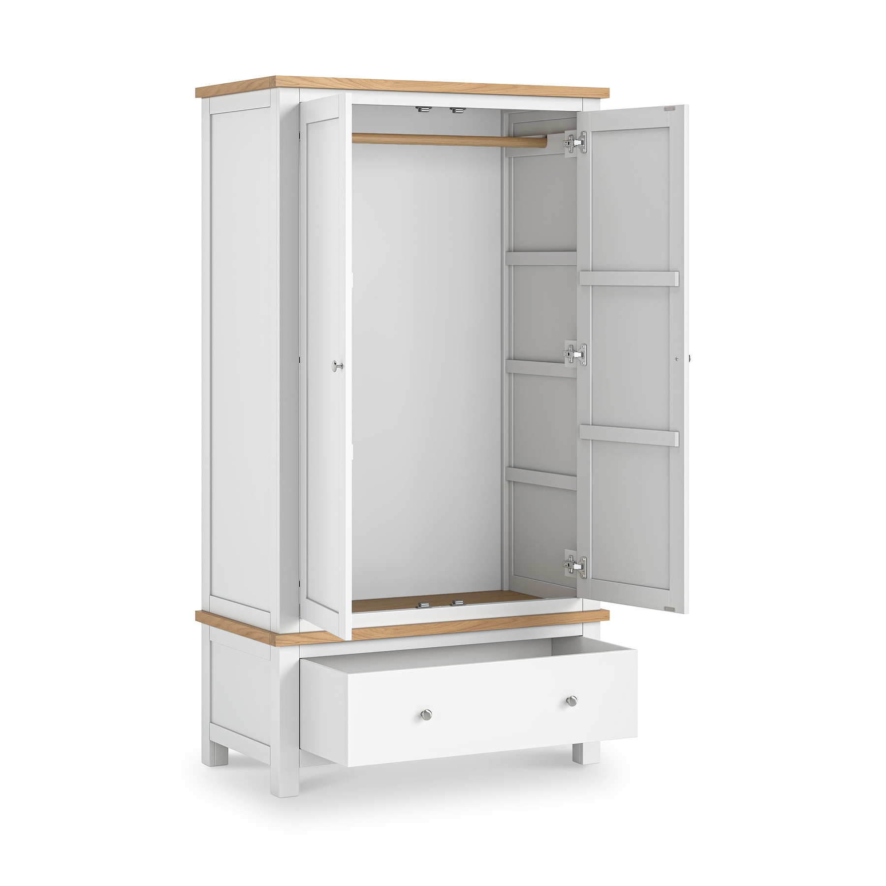 Farrow XL Double Wardrobe with Drawer from Roseland Furniture