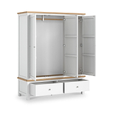 Farrow XL Triple Wardrobe with 2 Drawers from Roseland Furniture