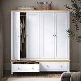 Farrow-4-door-wardrobe-white from Roseland Furniture