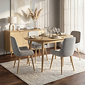 Flintham Oak 115cm Oval Dining Table Dims from Roseland Furniture