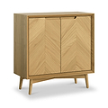 Flintham Oak 2 Door Small Cupboard Dims from Roseland Furniture