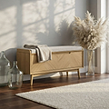 Flintham Oak Storage Bench from Roseland Furniture