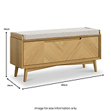 Flintham Oak Storage Bench