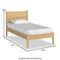 Cavell Oak Bedframe Single Natural  from Roseland Furniture