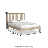 Trelan Washed Oak Bed Frame from Roseland Furniture