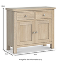 Farrow-Oak-2-Door-Small-Sideboard from Roseland Furniture