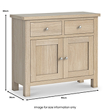 Farrow-Oak-2-Door-Small-Sideboard from Roseland Furniture