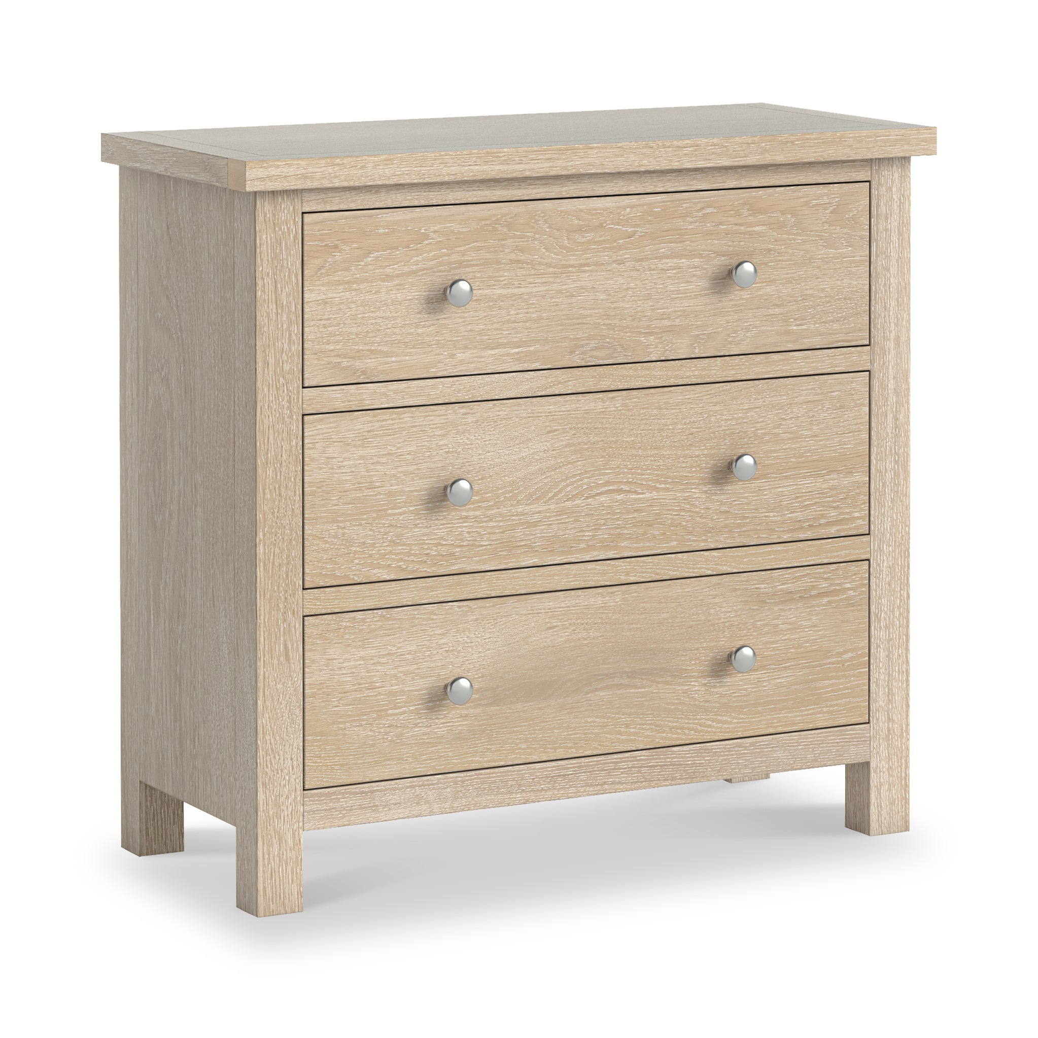 Farrow Washed Oak 3 Drawer Chest of Drawers | Bedroom | Roseland