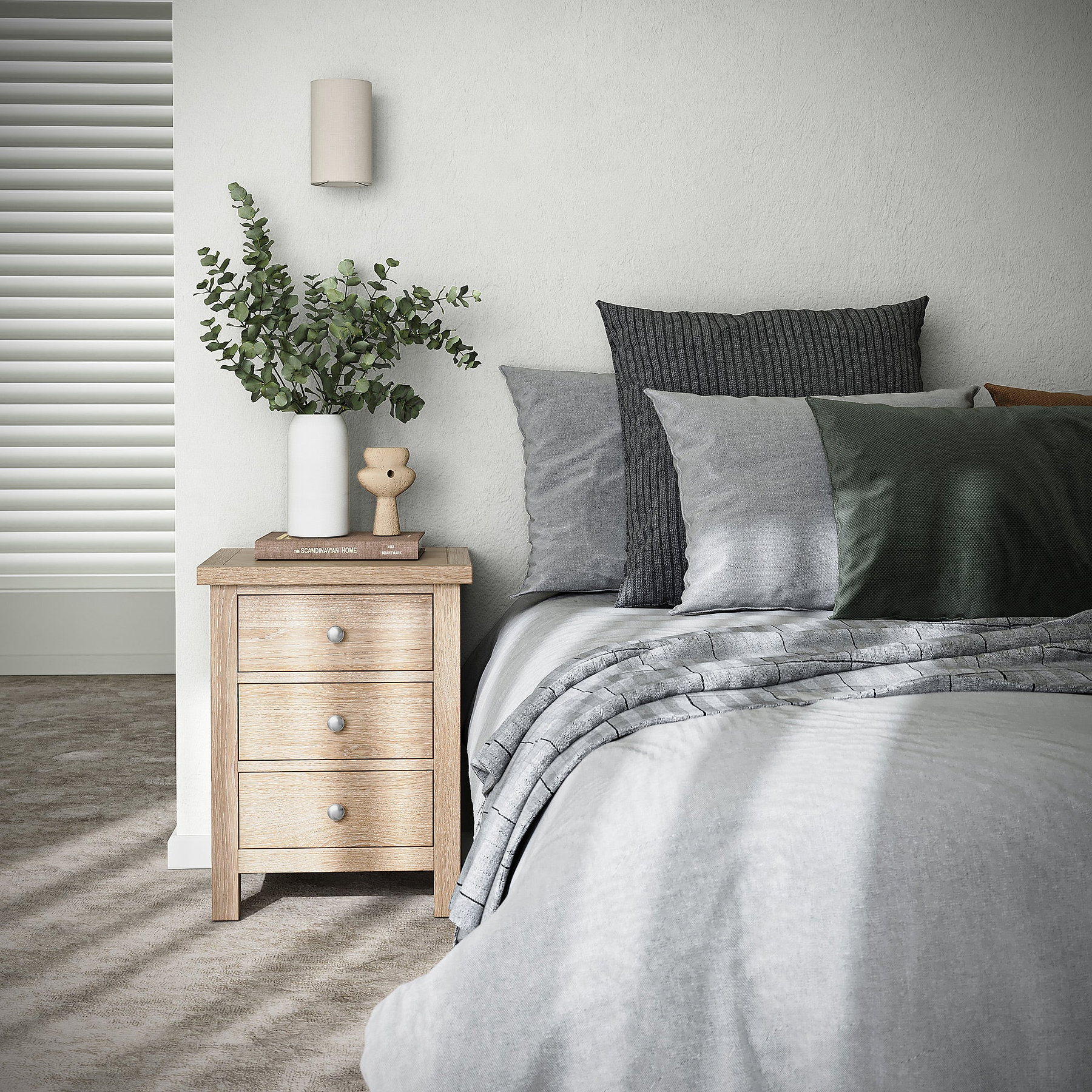 Farrow-oak-xl-3-drawer-bedside  from Roseland Furniture