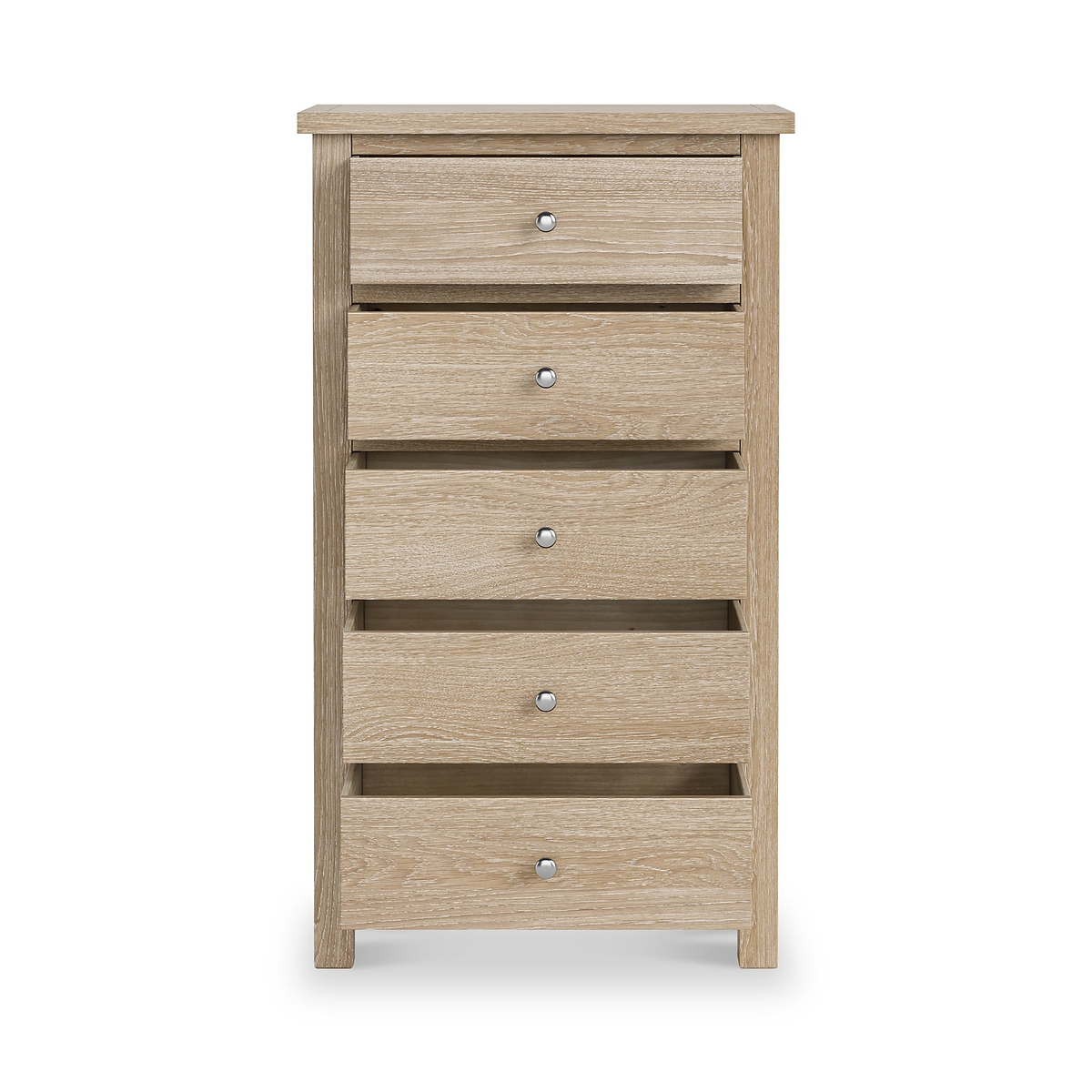 Farrow Oak XL 5 Drawer Tallboy from Roseland Furniture