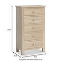 Farrow-Oak-XL-5-Drawer-Tallboy from Roseland Furniture