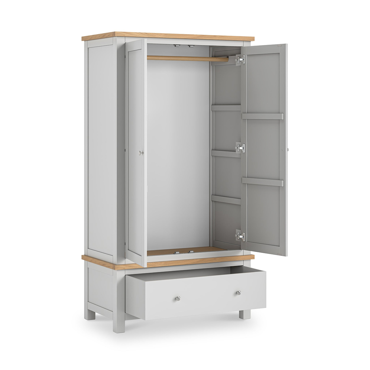 Farrow XL Double Wardrobe with Drawer from Roseland Furniture