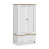 Farrow-xl-double-wardrobe-with-drawer-grey from Roseland Furniture
