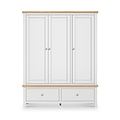 Farrow XL Triple Wardrobe with 2 Drawers from Roseland Furniture