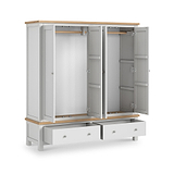 Farrow 4 Door Wardrobe Grey from Roseland Furniture