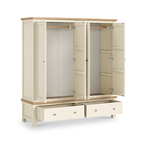 Farrow 4 Door Wardrobe Cream from Roseland Furniture