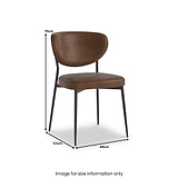 Alfaro Faux Leather Dining Chair Brown from Roseland Furniture