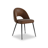 Connoly Faux Leather Dining Chair Brown from Roseland Furniture