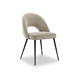 Hughes Boucle Dining Chair Oatmeal from Roseland Furniture