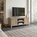 Trelan Washed Oak 125cm Large TV Unit from Roseland Furniture