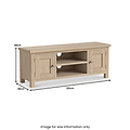 Treland Washed Oak 125cm Large TV Unit from Roseland Furniture
