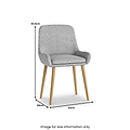 Brady Boucle Dining Chair Grey from Roseland Furniture