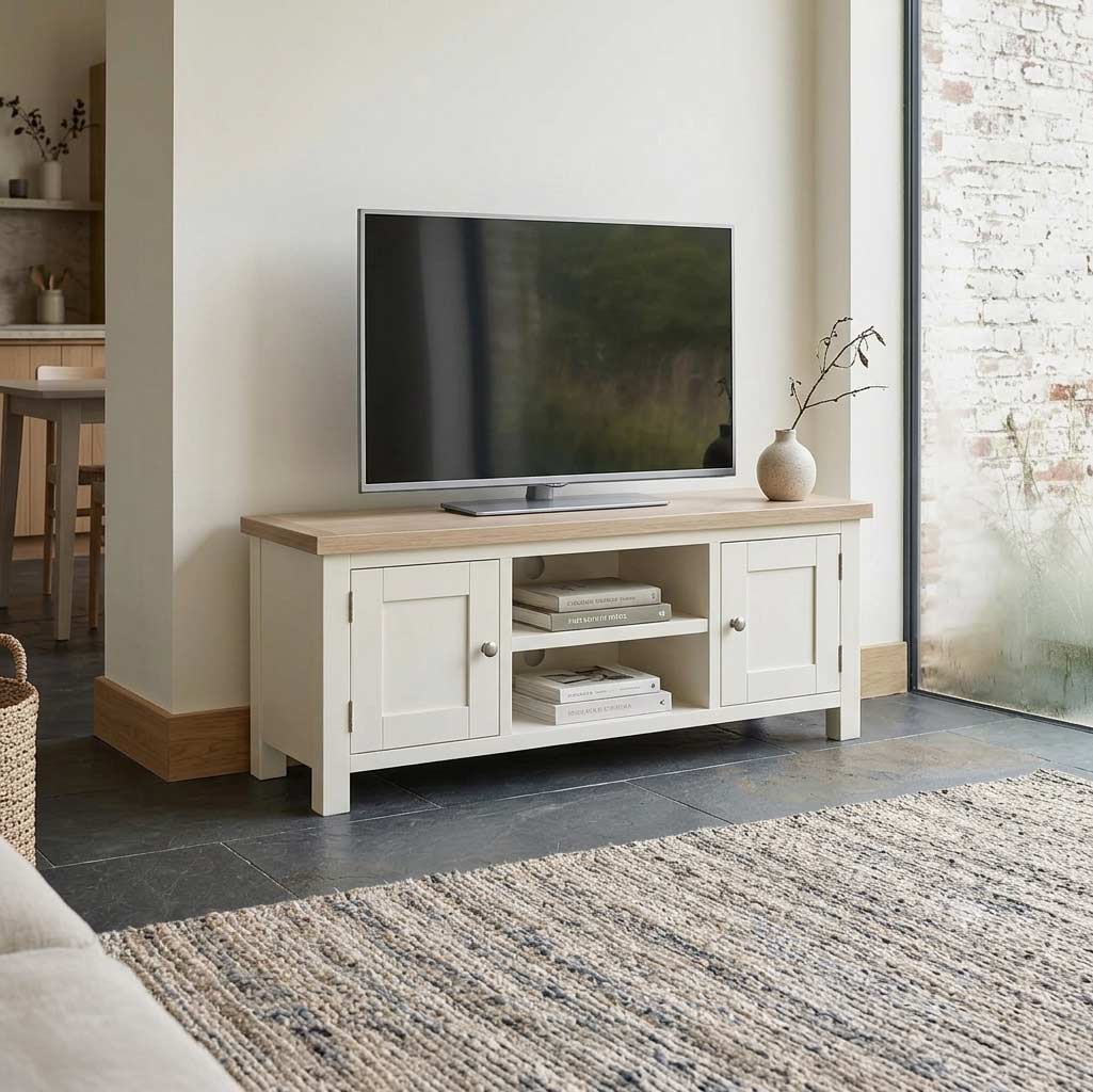 Trelan 125cm Large TV Unit Coconut from Roseland Furniture