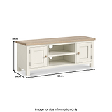 Trelan 125cm Large TV Unit Coconut from Roseland Furniture