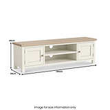 Trelan 160cm Extra Large TV Unit Coconut from Roseland Furniture