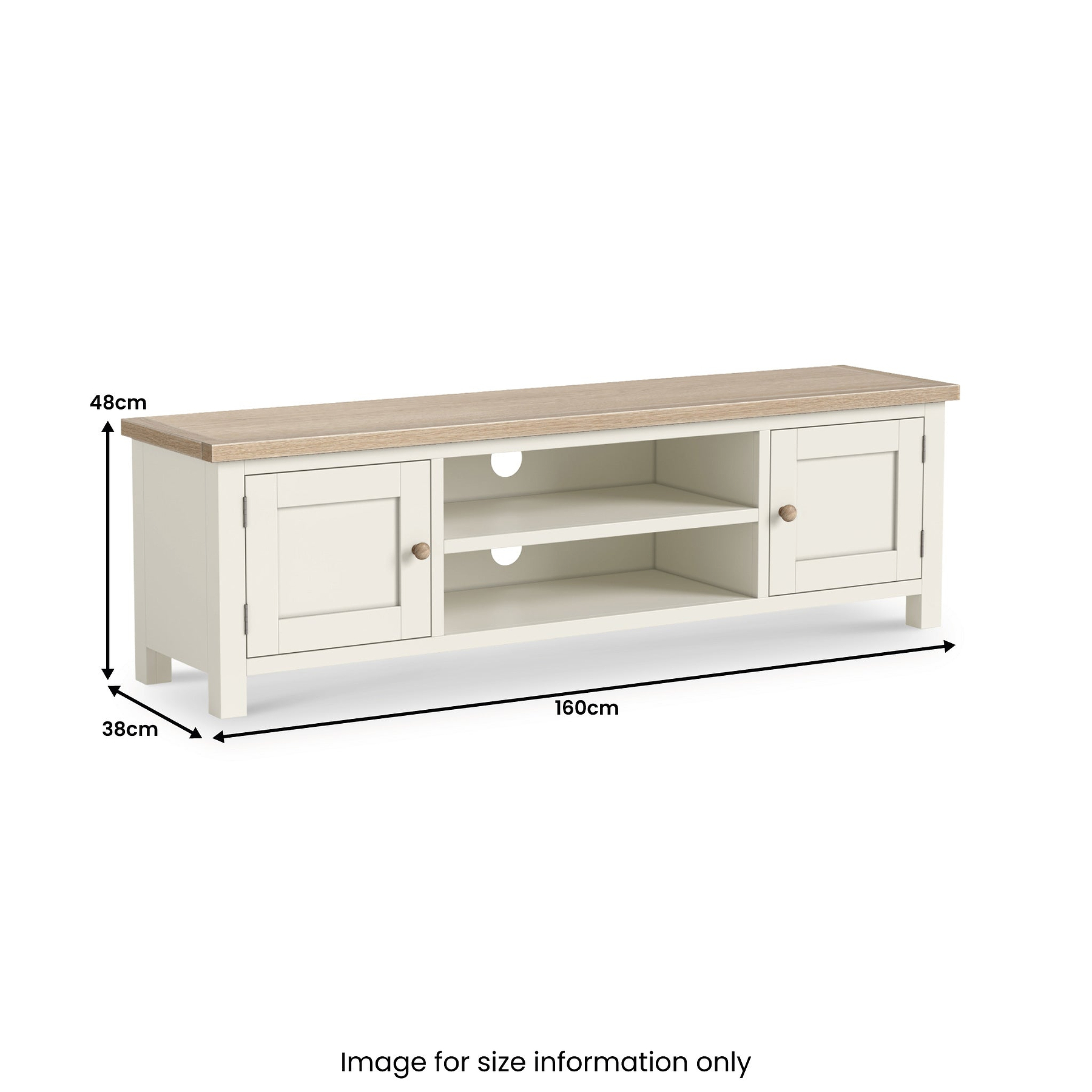 Trelan 160cm Extra Large TV Unit Coconut from Roseland Furniture