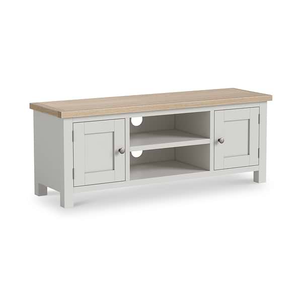 Trelan 125cm Large TV Unit Light Grey from Roseland Furniture